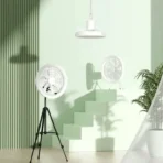 JISULIFE FA17 Outdoor LED Ceiling Fan with Long Tripod Stand - Image 2