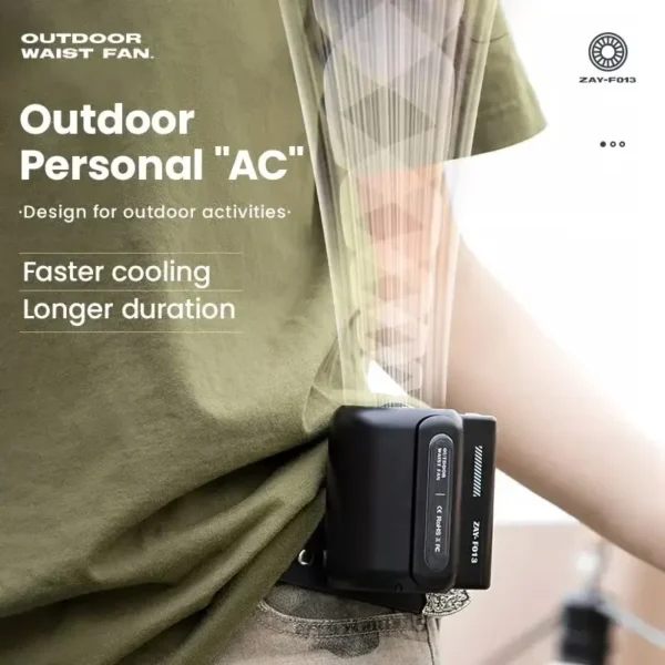Hanging Waist Fan 3 Speeds Adjustable 4500mAh
