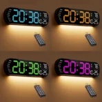 Remote Control Multi-Functional 16" Digital Wall Clock with 5 Display Color Modes - Image 2