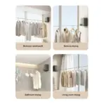 15 Ft Stainless Steel Retractable Wall-Mounted Indoor Clothesline - Image 3