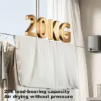 15 Ft Stainless Steel Retractable Wall-Mounted Indoor Clothesline - Image 2