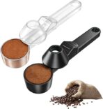 6PCS 2-in-1 Coffee Scoop & Funnel for Mess-Free Refilling - 2 Tablespoon Capacity - Transparent Color