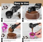 6PCS 2-in-1 Coffee Scoop & Funnel for Mess-Free Refilling - 2 Tablespoon Capacity - Transparent Color - Image 3